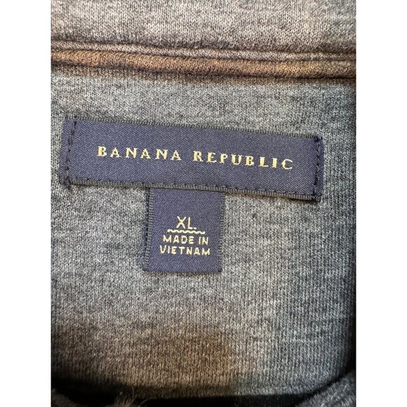 Banana Republic Mens 1/4 Zip Pullover Sweater XL Brown Preppy - Picture 2 of 7